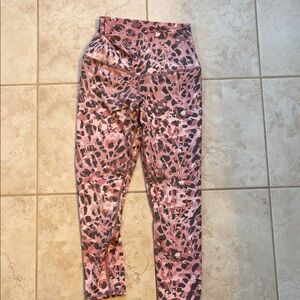 Evolution and Creation Pink and Black Patterned Kids Leggings